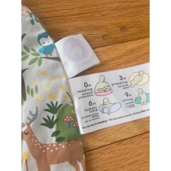 Two Boppy Nursing Pillow Cover Cases Woodland Forest Happy Campers Bears Nature - Picture 4 of 6